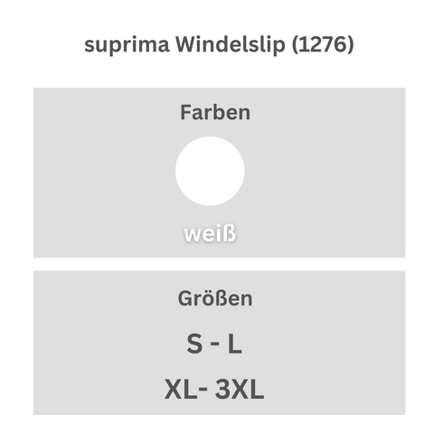 suprima Windelslip (1276), Sortiment