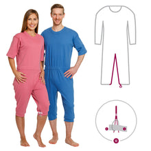 suprima Pflegeoverall kurz (4080), Pflegeoverall, Rosa und Blau; Produktbild