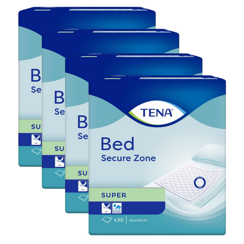 TENA Bed Super, Größe: 60x60 cm, Sparpaket (4 x 30 Stück)