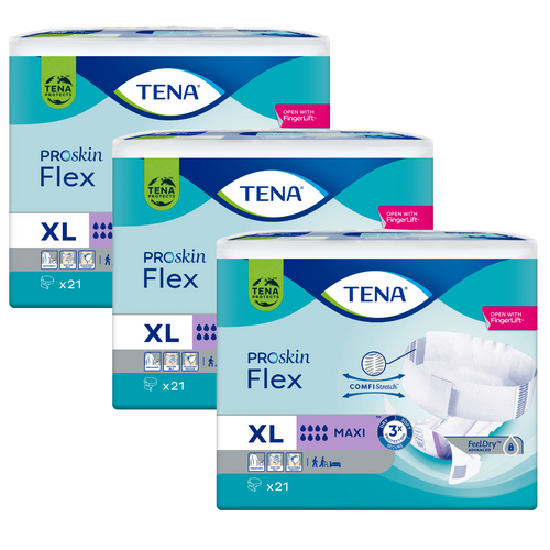 TENA Flex Maxi, Größe: XL, Sparpaket (3 x 21 Stück)