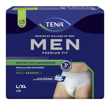 TENA Men Premium Fit Pants Maxi (Level 4), Größe: L/XL, Beutel 10 Stück