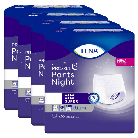TENA Pants Night Super , Größe: M, Sparpaket (4 x 10 Stück)