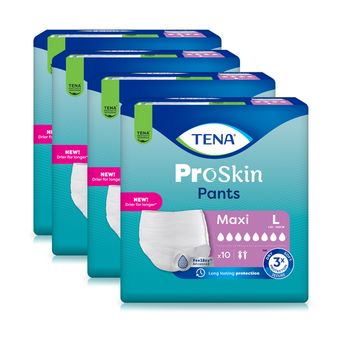 TENA Pro Skin Pants Maxi, Größe: L, Sparpaket (4 x 10 Stück)