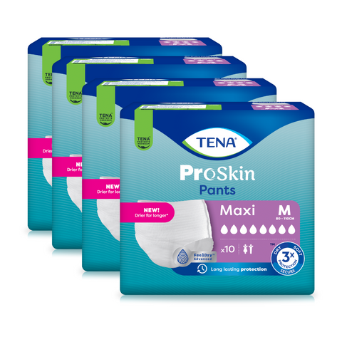 TENA Pro Skin Pants Maxi, Größe: M, Sparpaket (4 x 10 Stück)