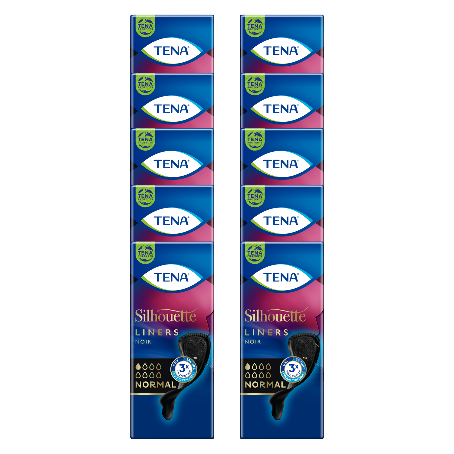 TENA Silhouette Normal Noir Slipeinlagen, Sparpaket (10 x 26 Stück)