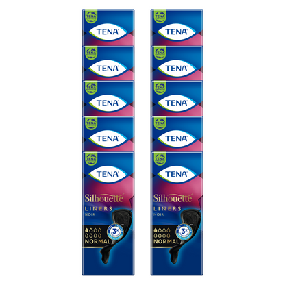 TENA Silhouette Normal Noir Slipeinlagen, Sparpaket (10 x 26 Stück)