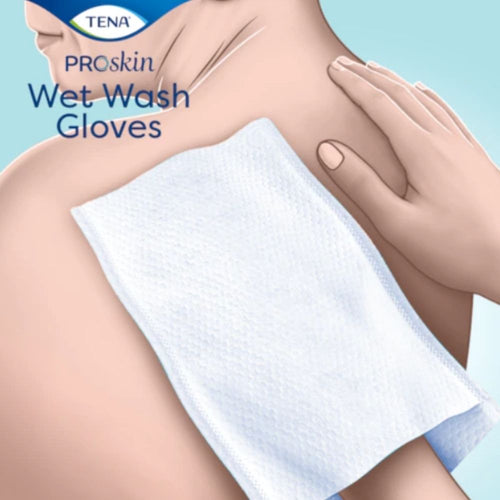TENA WET Wash Glove parfümfrei, Anwendung