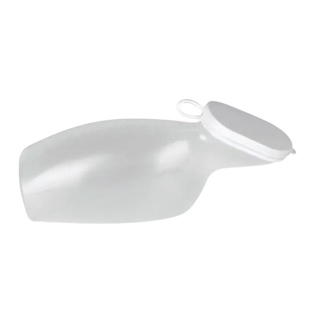 Urinflasche für Frauen, mit Deckel