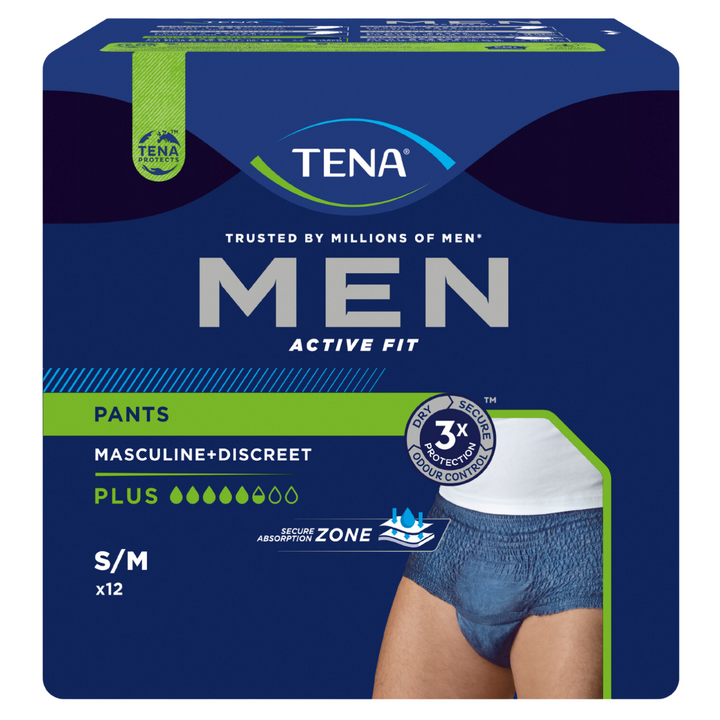 TENA Men Active Fit Pants Plus, Größe: S/M, Beutel 12 Stück