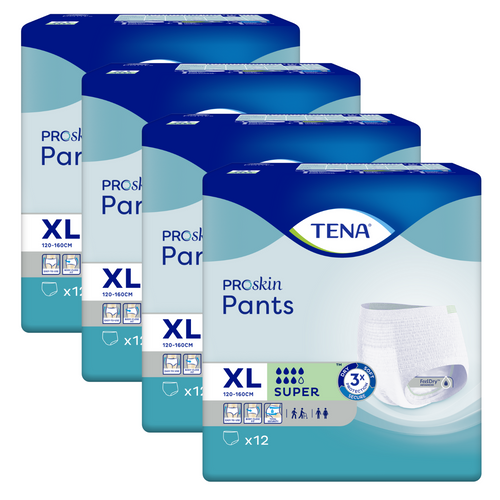 TENA Pants Super, Größe: XL, Sparpaket (4 x 12 Stück)